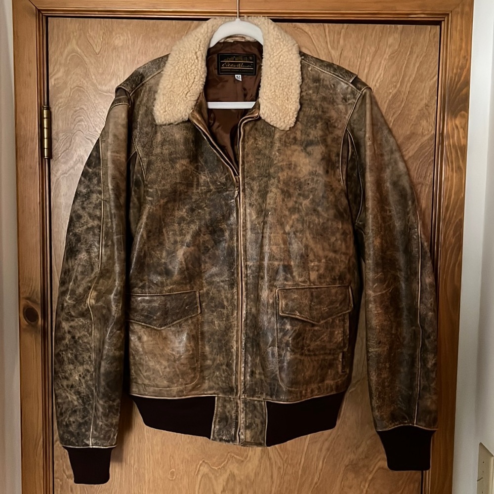 Eddie Bauer Leather Bomber Jacket